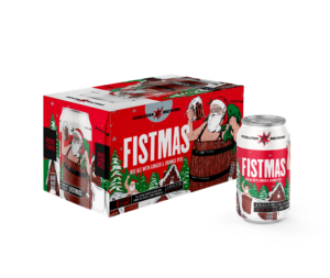 Fistmas 6-Pack Carton with can