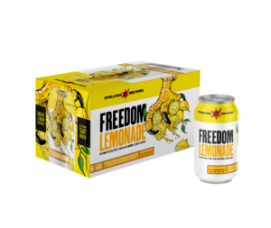 Freedom Lemonade 6-Pack carton with can