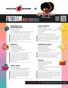 Freedom Beer Cocktails Sell Sheet