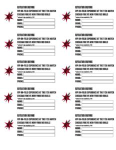 Revolution x Chicago Fire VIP Experience Giveaway Raffle Tickets