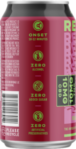 Reverb Splash Black Cherry Lime 10mg Can Side 1