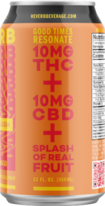 Reverb Splash Blood Orange Mango 10mg Can Side 2