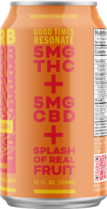 Reverb Splash Blood Orange Mango 5mg Can Side 2