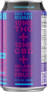 Reverb Splash Concord Grape Blueberry 10mg Can Side 2
