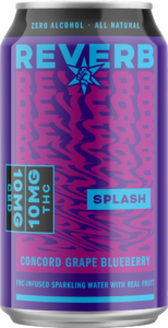Reverb Splash Concord Grape Blueberry 10mg Can Front