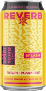 Reverb Splash Pineapple Passion Fruit 10mg Can Front